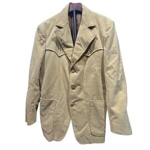 Kmart Mens Tan Corduroy Blazer Jacket Western Style Cowboy Yellowstone